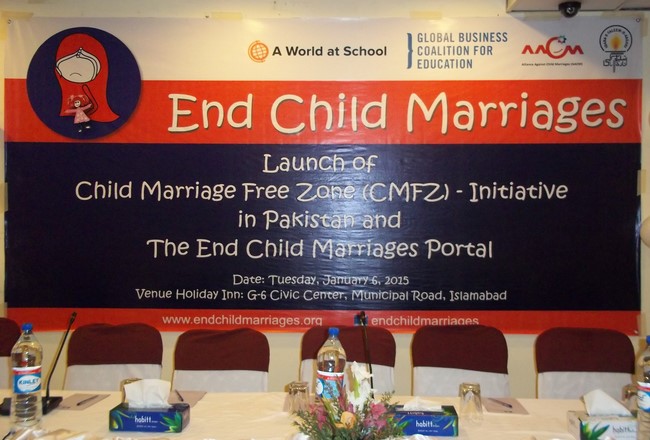 Launch of Child Marriage Free Zone - Initiative in Pakistan and The End Child Marriages Portal