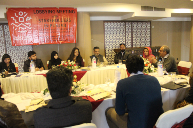 Lobbying meeting with stakeholders in Punjab